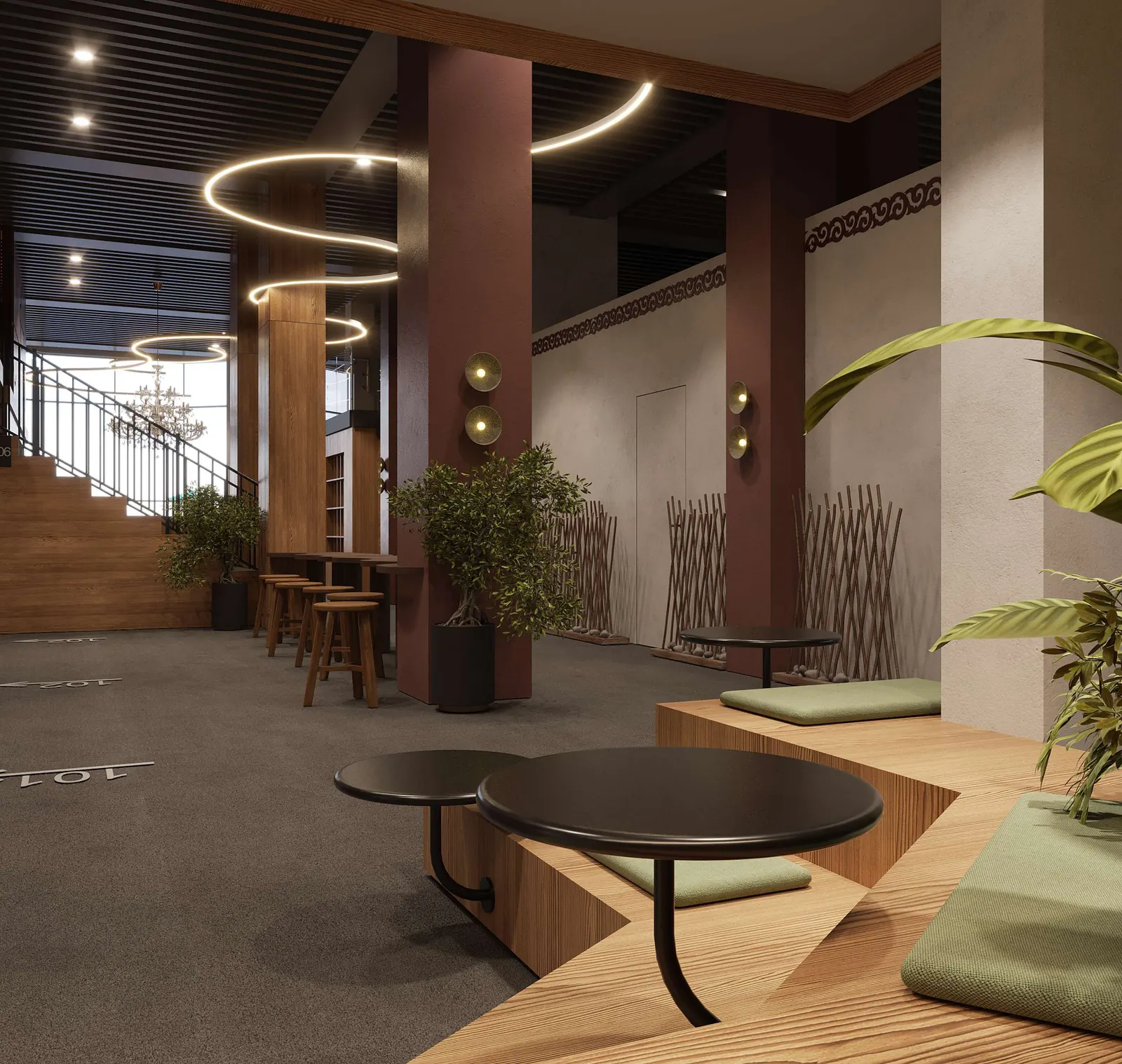 Tiered Wooden Seating Lounge